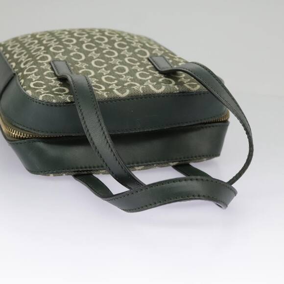 CELINE C Macadam Canvas Hand Bag Gray Gold - Picture 7 of 13